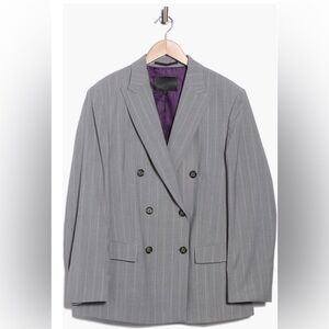 NAOMI X BOSS Grey Double Breasted Wool Blazer (NEW WITH TAGS)